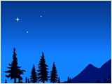 蔚蓝夜空