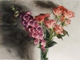 油画插花