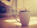 洒落的浓茶