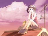 屋顶上的女生