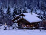雪中小木屋