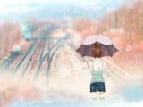 雨中的等待