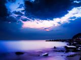 夜幕下的大海
