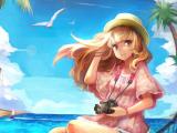 少女的海边之旅