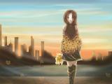 孤独的卡通女生