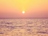 唯美夕阳下的大海