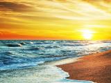 唯美海上夕阳
