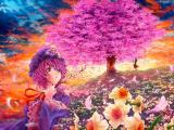 樱花下的西行寺幽幽子