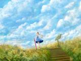 眺望远方的女孩