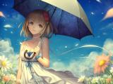 伞下少女