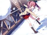 扔雪球的女孩