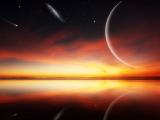 大海上星空