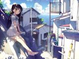屋顶上的女孩