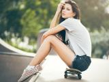 欧美滑板女孩