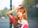 秋日校园美女