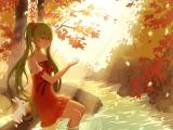 阳光中的漂亮初音