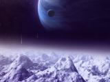 山脉上浩瀚的星空