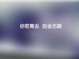 你若离去后会无期