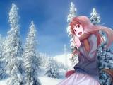 雪地里的动漫女生