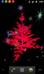 星夜雪花七彩树